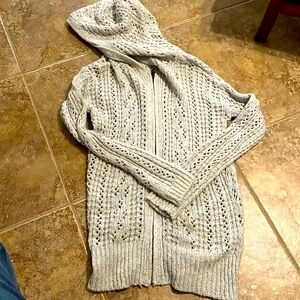 Bethany Mota long grey cardigan small